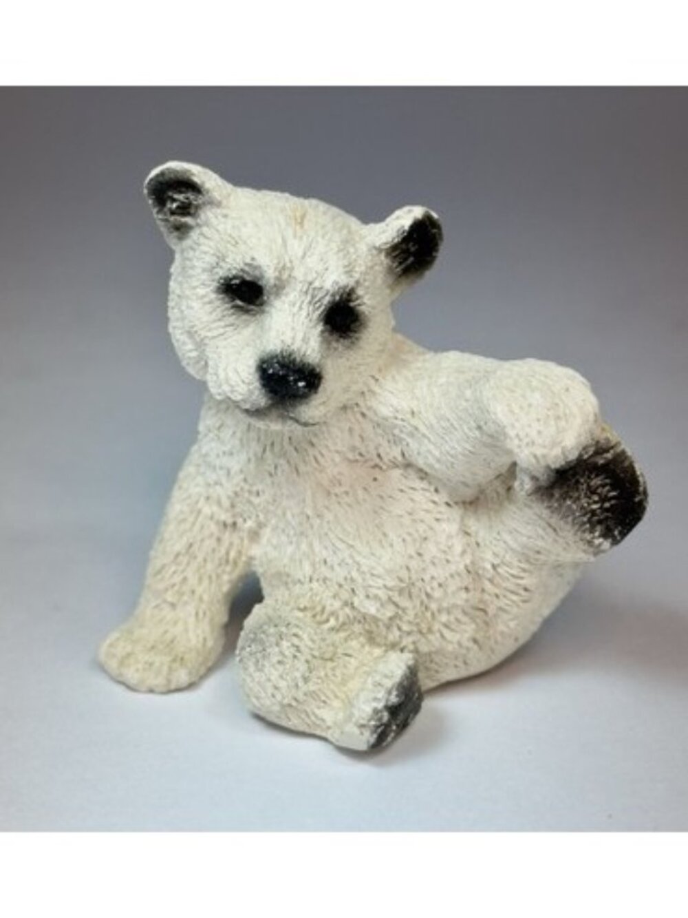 Living Stone Polar Bear Cub Figurine 2" Miniature Collectible Vintage 1990